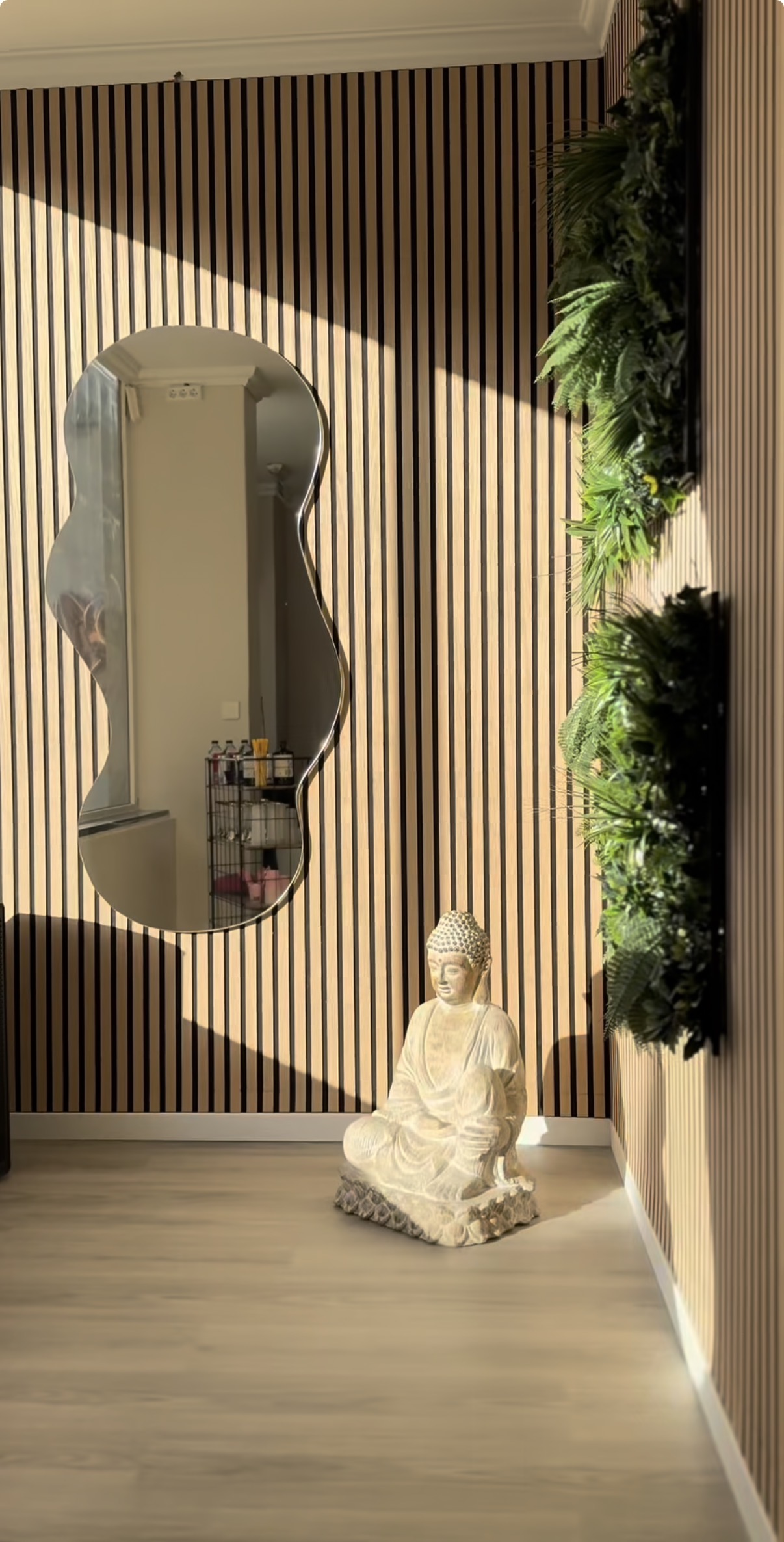 Sala de tratamentos com ambiente zen